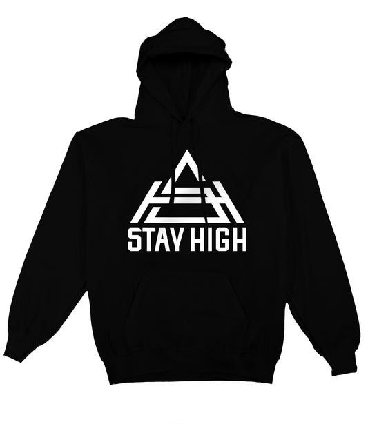 Stay High Logo Hoodie Black