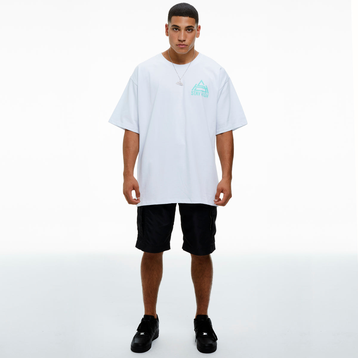Stay High Logo Tee White + CD