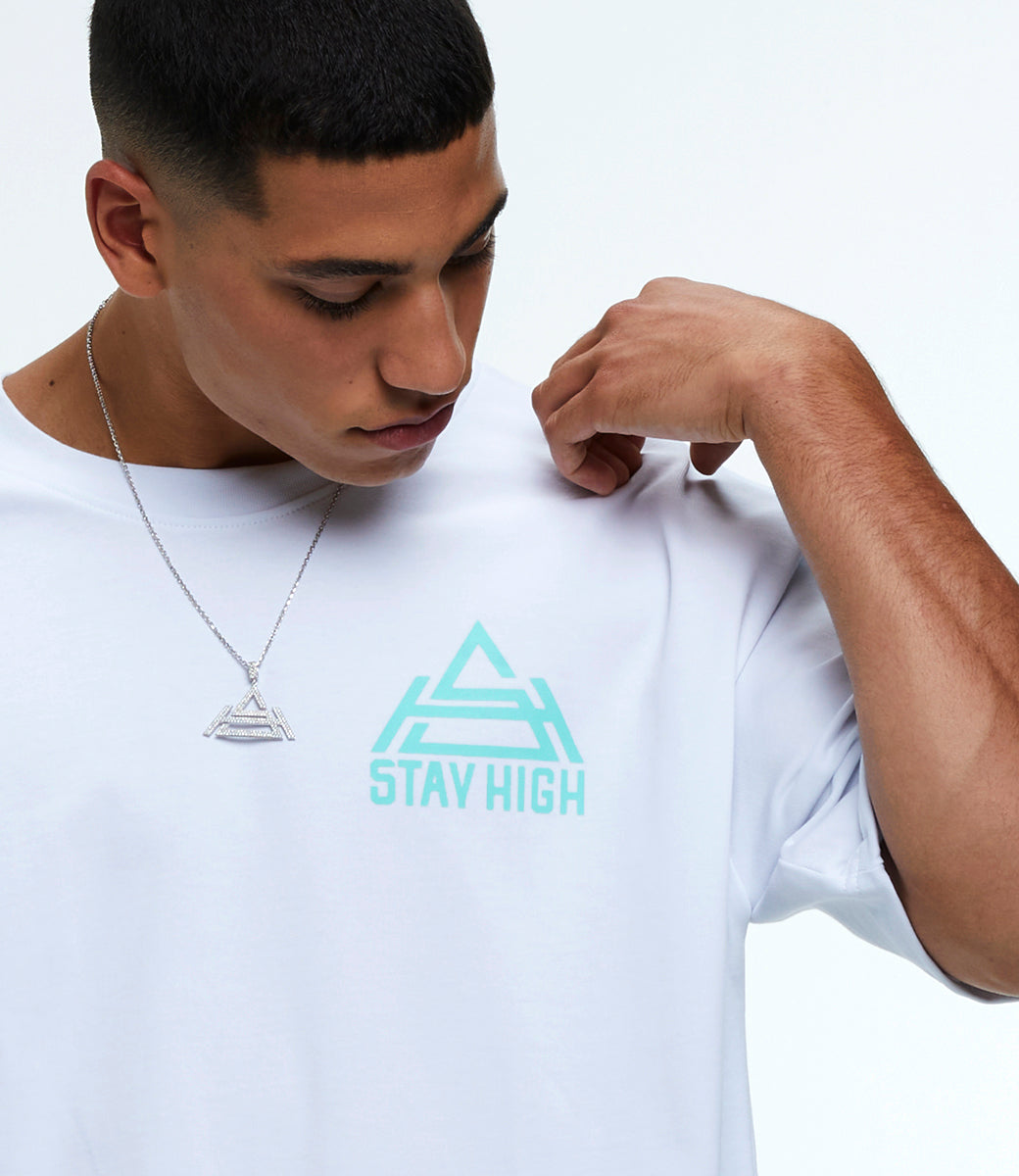 Stay High Logo Tee White + CD