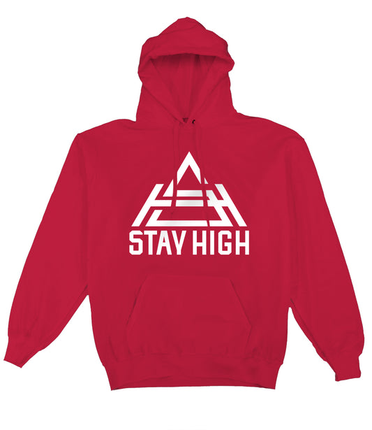 Stay High Logo Hoodie Red