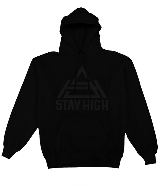 Stay High Logo Hoodie Black/Black